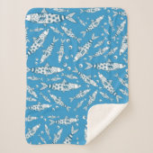 Portugiesisch Lissabon Sardines Pattern Azulejos B Sherpadecke (Vorderseite)