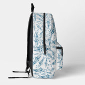 Portugiesisch Lissabon Sardines Pattern Azulejos W Bedruckter Rucksack (Links)