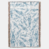 Portugiesisch Lissabon Sardines Pattern Azulejos W Decke (Vorderseite Vertikal)