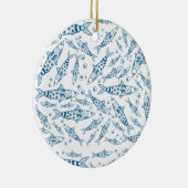 Portugiesisch Lissabon Sardines Pattern Azulejos W Keramik Ornament (Rechts)