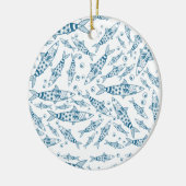 Portugiesisch Lissabon Sardines Pattern Azulejos W Keramik Ornament (Links)