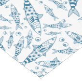 Portugiesisch Lissabon Sardines Pattern Azulejos W Kurzer Tischläufer (Ecke)