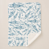 Portugiesisch Lissabon Sardines Pattern Azulejos W Sherpadecke (Vorderseite)