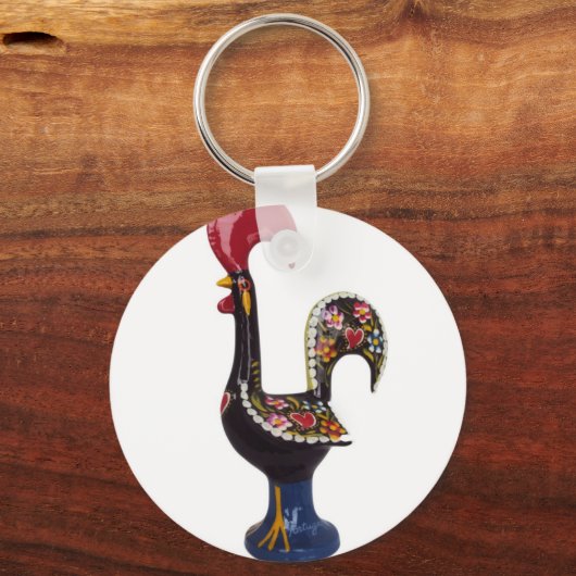 Portugiesisch Lucky Rooster Schlüsselanhänger (Vorderseite)