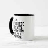 Portugiesisch Lustig Tasse (Vorderseite Links)