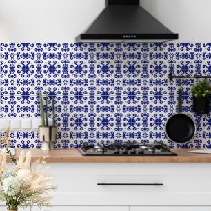 Portugiesisch Mittelmeer Navy Blau Weiß Azulejo Fliese
