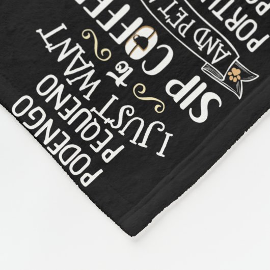 Portugiesisch Podengo Pequeno Geschenk Sift Kaffee Fleecedecke (Ecke)