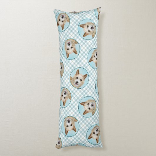 Portugiesisch Podengo Pequeno Malerei Original Kun Seitenschläferkissen (Rückseite (Vertikal))