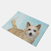 Portugiesisch Podengo Pequeno Malerei - Originelle Fußmatte (Schrägansicht)