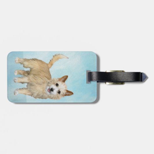 Portugiesisch Podengo Pequeno Malerei - Originelle Gepäckanhänger (Rückseite horizontal)