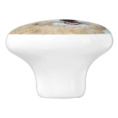 Portugiesisch Podengo Pequeno Malerei - Originelle Keramikknauf (Seitenansicht)