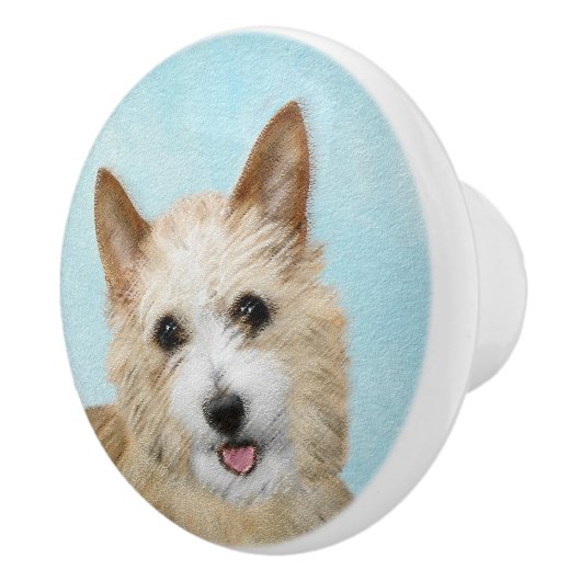 Portugiesisch Podengo Pequeno Malerei - Originelle Keramikknauf (Rechts)