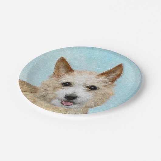 Portugiesisch Podengo Pequeno Malerei - Originelle Pappteller (Schrägansicht)