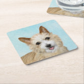 Portugiesisch Podengo Pequeno Malerei - Originelle Rechteckiger Pappuntersetzer (angewinkelt)