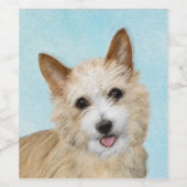 Portugiesisch Podengo Pequeno Malerei - Originelle Weinetikett (Einzelnes Label)