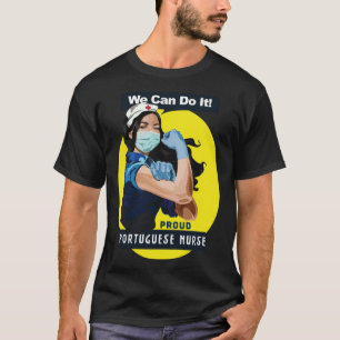 Portugiesisch Proud Frontline Worker Rosie Riveter T-Shirt