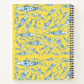 Portugiesisch Sardines Azulejos Yellow Recipes Notizblock (Rückseite)