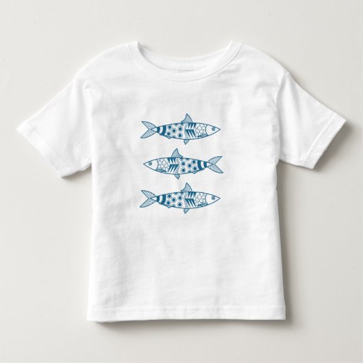 Portugiesisch Sardines Pattern Azulejos Kleinkind T-shirt (Vorderseite)