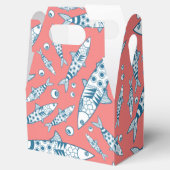 Portugiesisch Sardines Pattern Azulejos Pink Geschenkschachtel (Geöffnet)