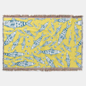 Portugiesisch Sardines Pattern Azulejos Yellow Decke (Vorderseite)