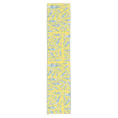 Portugiesisch Sardines Pattern Azulejos Yellow Kurzer Tischläufer (Vorderseite)