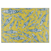 Portugiesisch Sardines Pattern Azulejos Yellow Schneidebrett (Vorderseite)