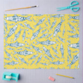 Portugiesisch Sardines Pattern Azulejos Yellow Seidenpapier (Basteln)