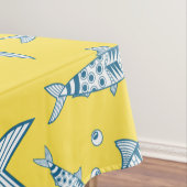 Portugiesisch Sardines Pattern Azulejos Yellow Tischdecke (Beispiel)