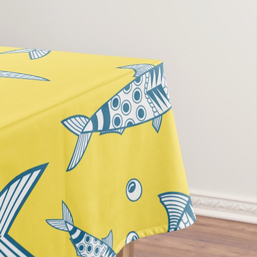 Portugiesisch Sardines Pattern Azulejos Yellow Tischdecke (Beispiel)