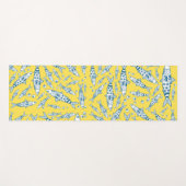 Portugiesisch Sardines Pattern Azulejos Yellow Yogamatte (Vorderseite (Horizontal))