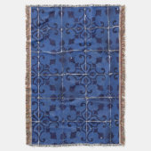 Portugiesisch Tiles - Azulejo Blue Floral Leaf Des Decke (Vorderseite Vertikal)