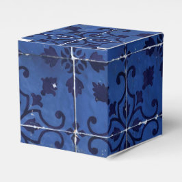 Portugiesisch Tiles - Azulejo Blue Floral Leaf Des Geschenkschachtel