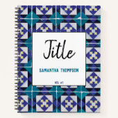 Portugiesisch Tiles Azulejo Diamond Geometric Sket Notizblock (Vorderseite)