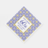 Portugiesisch Tiles Blue 60. Geburtstag Mittelmeer Serviette (Ecke)