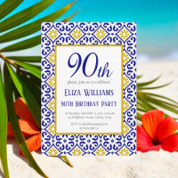 Portugiesisch Tiles Blue 90. Geburtstag Mittelmeer