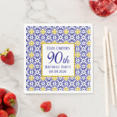 Portugiesisch Tiles Blue 90. Geburtstag Mittelmeer Serviette (Beispiel)