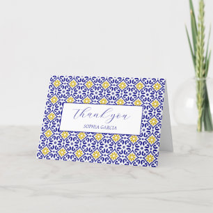 Portugiesisch Tiles Blue Brautparty Vielen Dank Dankeskarte