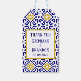 Portugiesisch Tiles Blue Mediterranean Wedding Geschenkanhänger