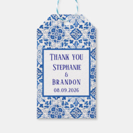 Portugiesisch Tiles Blue Mediterranean Wedding Geschenkanhänger