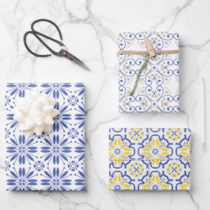 Portugiesisch Tiles European Style Vintag Geschenkpapier Set