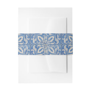 Portugiesisch Tiles Vintag Azulejos Blue White Einladungsbanderole