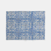 Portugiesisch Tiles Vintag Azulejos Blue White Fleecedecke (Vorderseite (Horizontal))