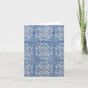 Portugiesisch Tiles Vintag Azulejos Blue White Karte