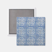 Portugiesisch Tiles Vintag Azulejos Blue White Magnet (Vorderseite/Rückseite)