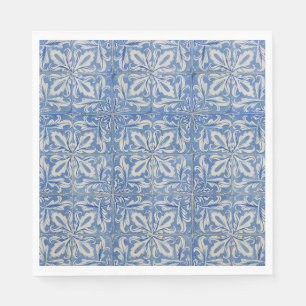 Portugiesisch Tiles Vintag Azulejos Blue White Serviette
