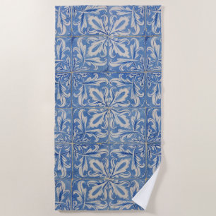 Portugiesisch Tiles Vintag Azulejos Blue White Strandtuch