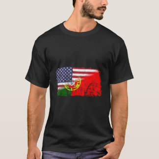 Portugiesische amerikanische Flagge - Amerikanisch T-Shirt