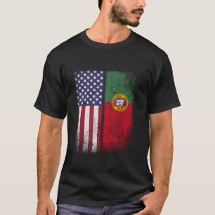 Portugiesische amerikanische Flagge Portugal USA A T-Shirt