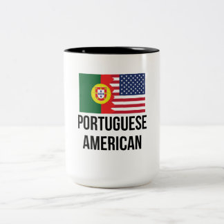 Portugiesische amerikanische Flagge Zweifarbige Tasse