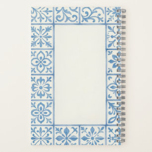 Portugiesische Azulejo-Fliese blau stationäres Des Notizblock
